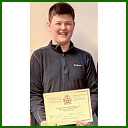 Numeracy Improvement Award Winner 2023 /24 Ned Pugh  